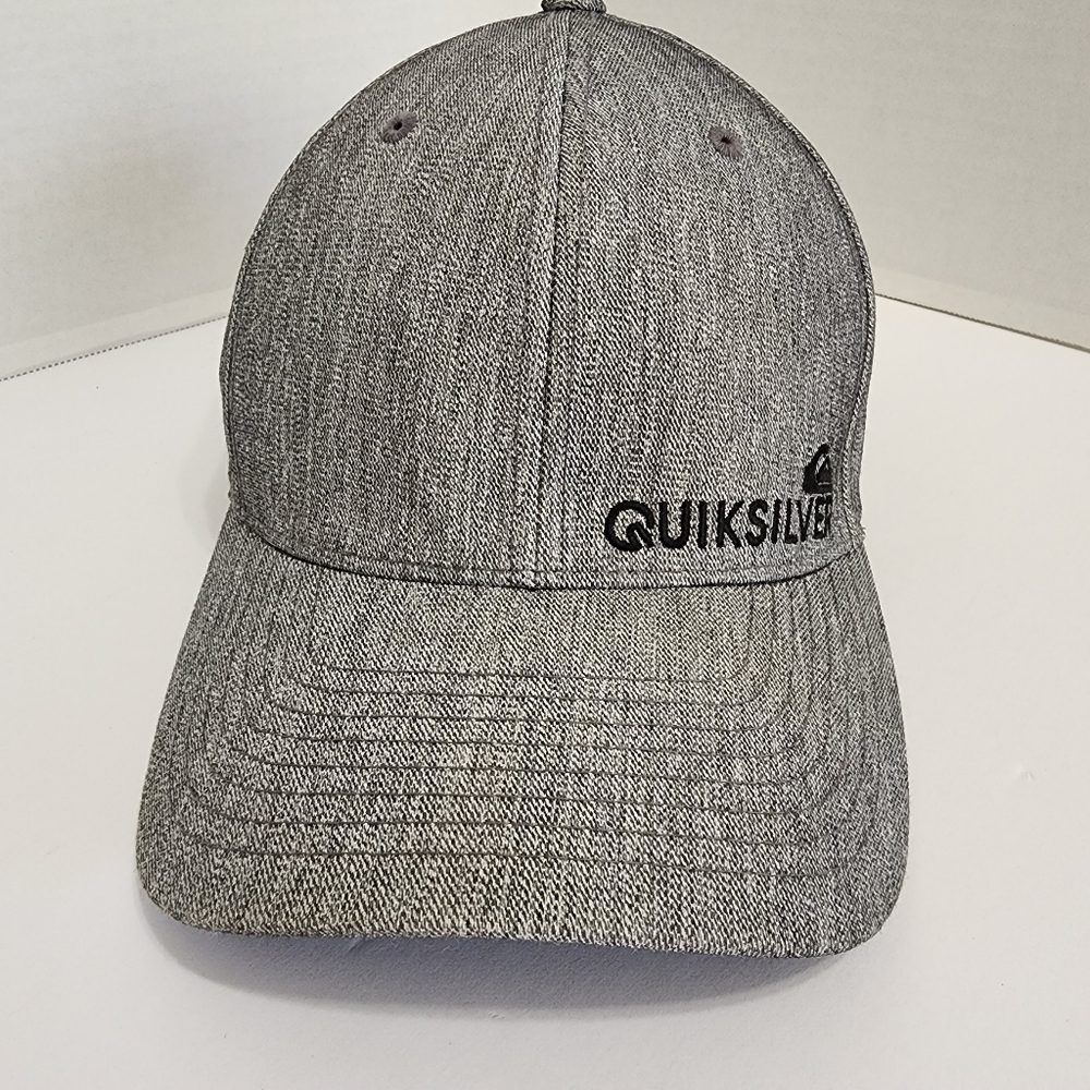 Quiksilver S/M Grey Heather Baseball Cap with Black Logo